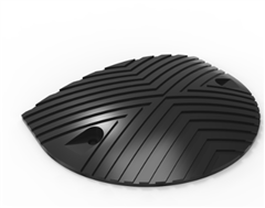 End Cap Hump Rubber Black With Fixings
